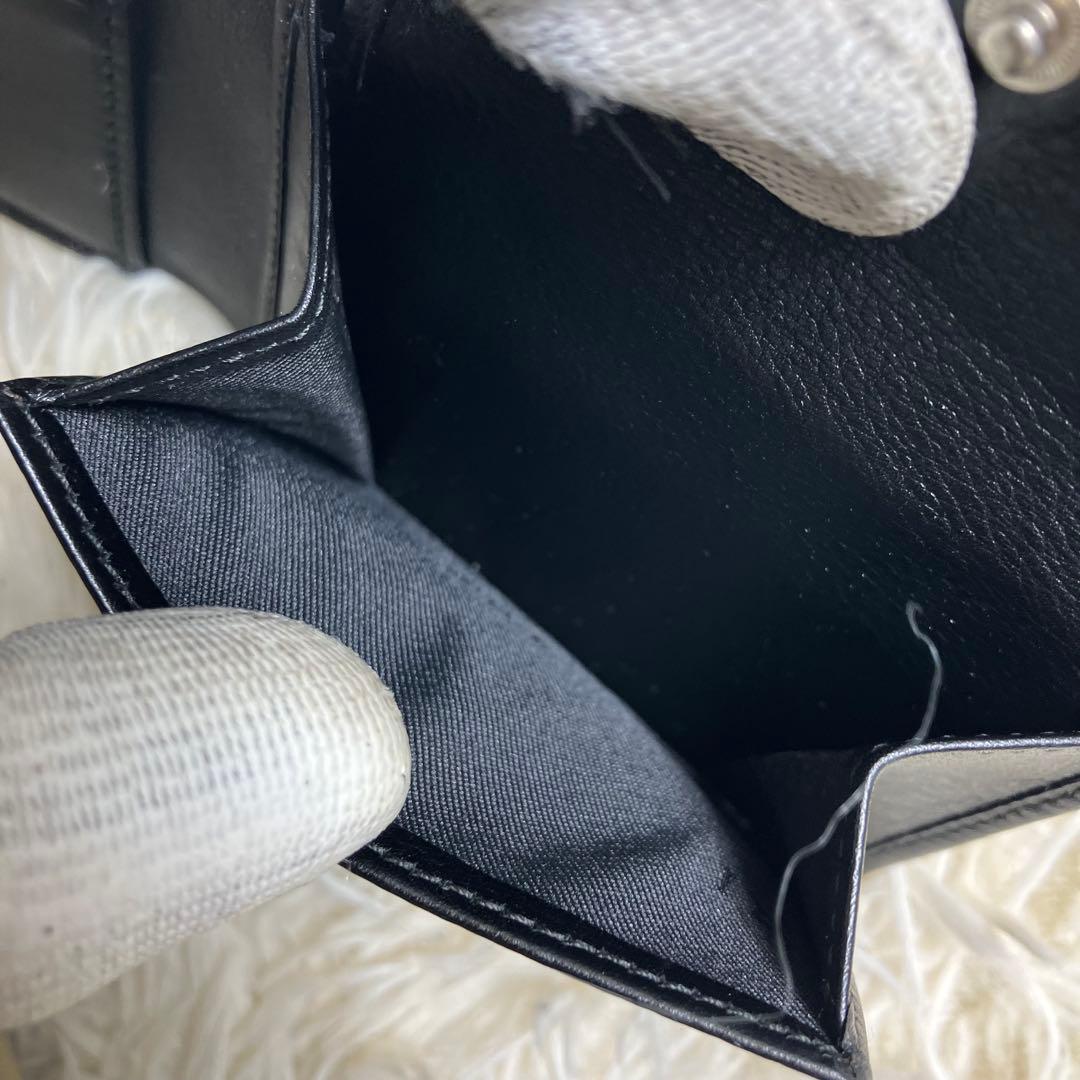 【未使用】 ブルガリ フォールドウォレット レザーブラック 付属品完備