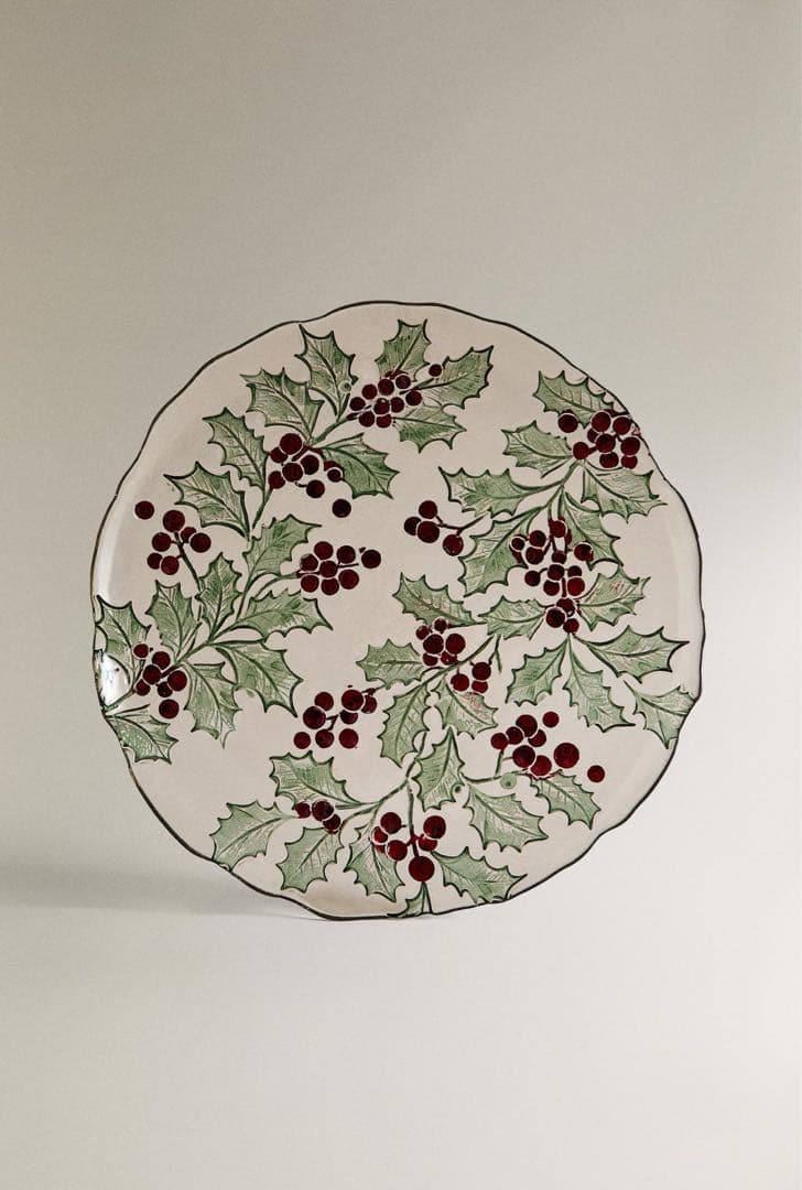 クリスマス ヒイラギ プレート 4枚セット