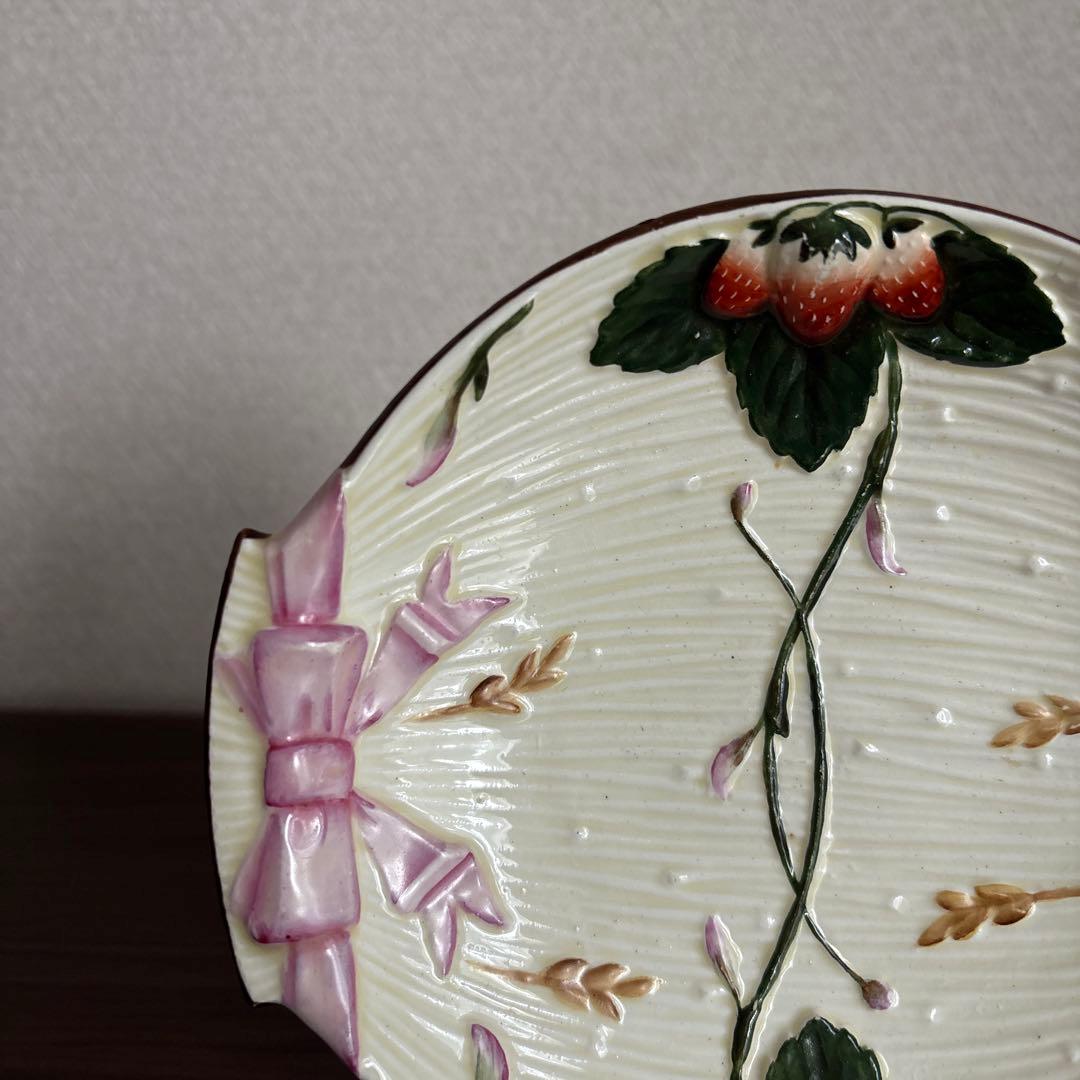 【超希少】ウェッジウッド マジョリカ ストロベリー＆リボン サンデーディッシュ