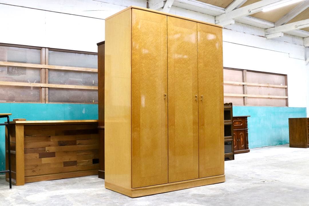 GMHK385○IDC大塚家具 松岡家具 シャンドール バーズアイメープル 洋服