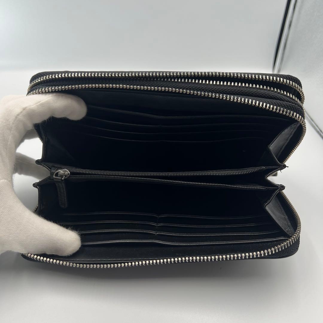 マイケルコース　オーガナイザー　MK総柄　レザー　財布　ウォレットバッグ　黒