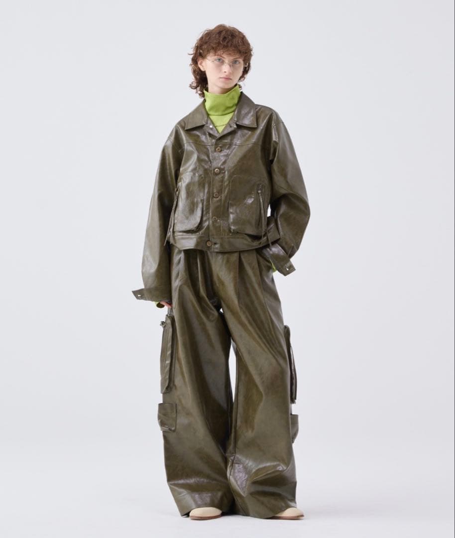 soerte ヴィンテージライクミリタリー　ジャケット、パンツ　セットアップ