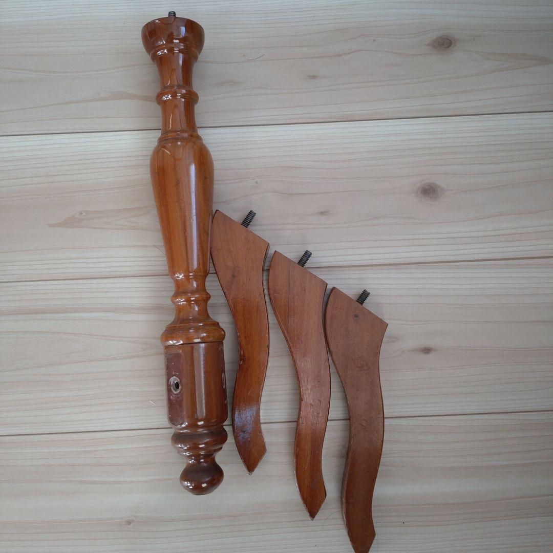 アンティーク 八角形 木製 テーブル 花模様の象嵌　カフェテーブル