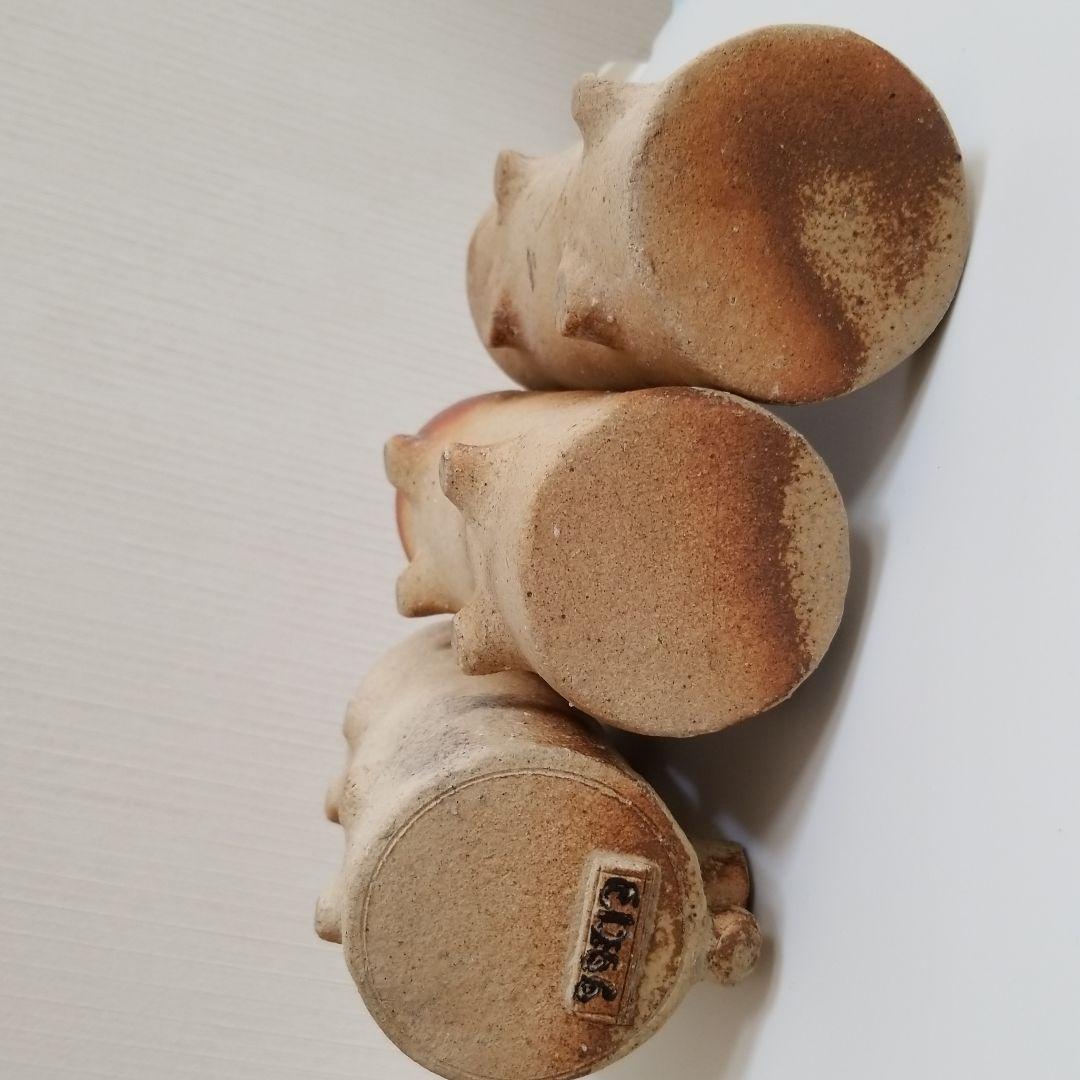 陶器の植木鉢　陶器の電車　3連結セット