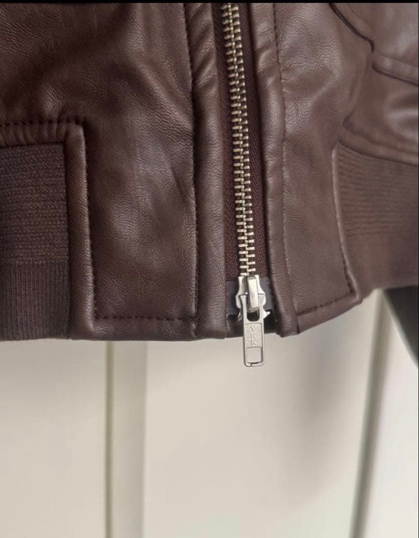 新品nknit NKNIT レザージャケット ユニセックス ブラウン