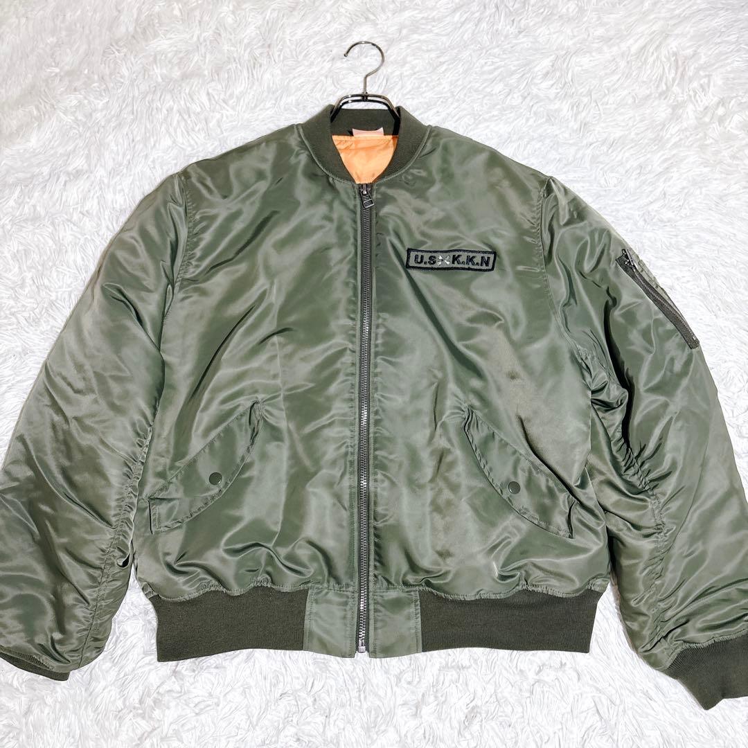 美品 PAL パル MA1 ミリタリー ジャケット カーキ 大きいサイズ