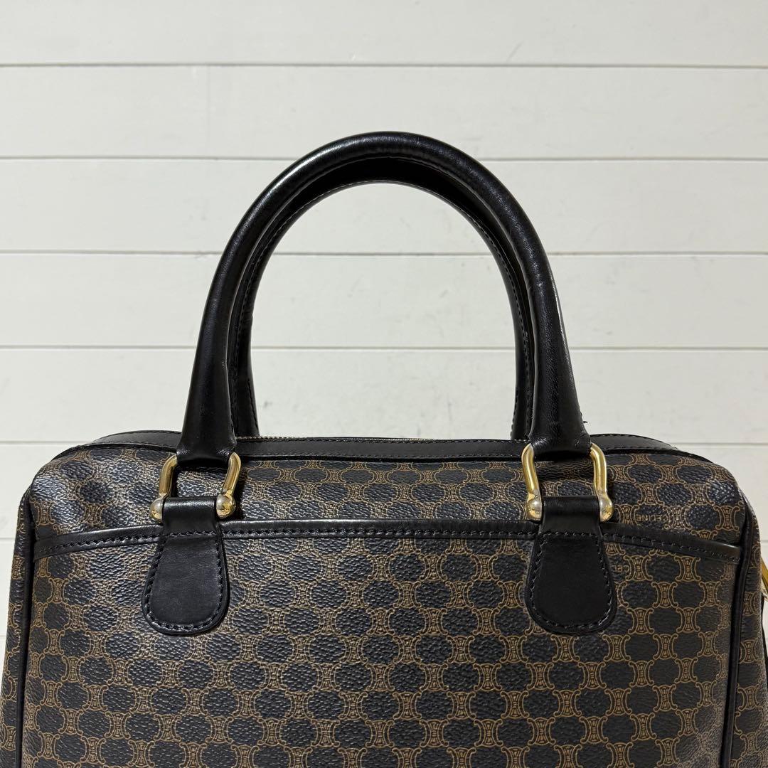 ⭐️極美品⭐️　CELINE　マカダム　ミニボストンバッグ　PVCレザー