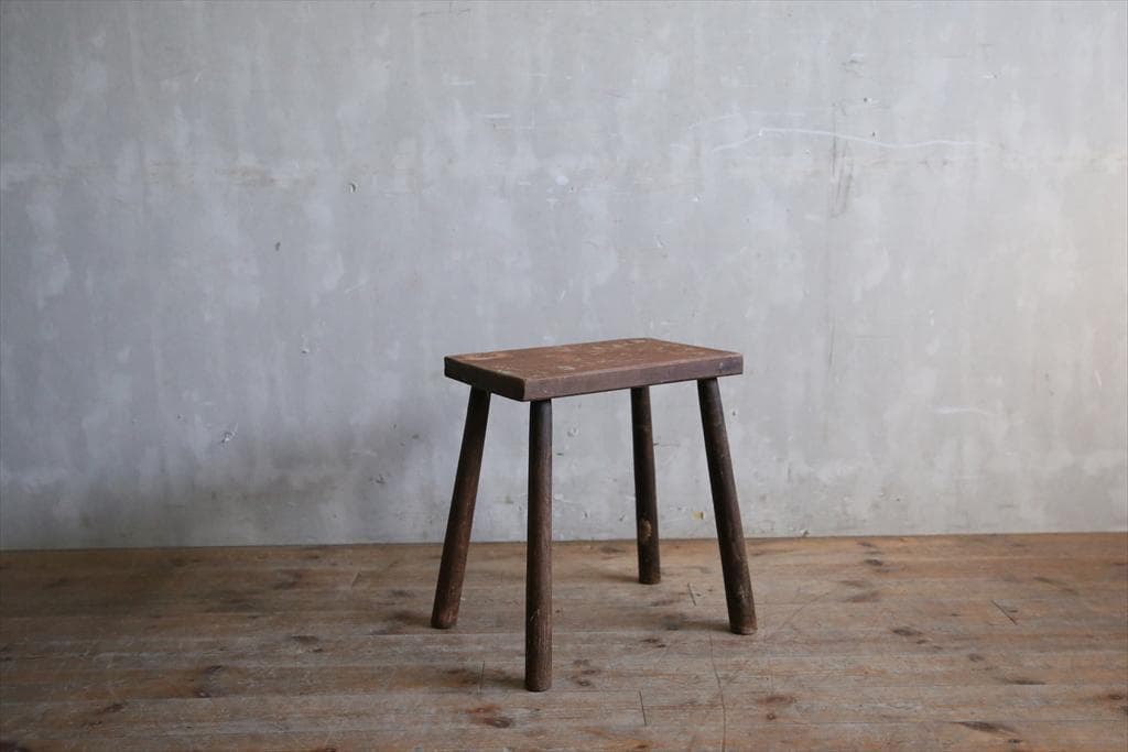 英国アンティーク木製スツール/椅子イス/チェア/花台/飾り棚(79-294)