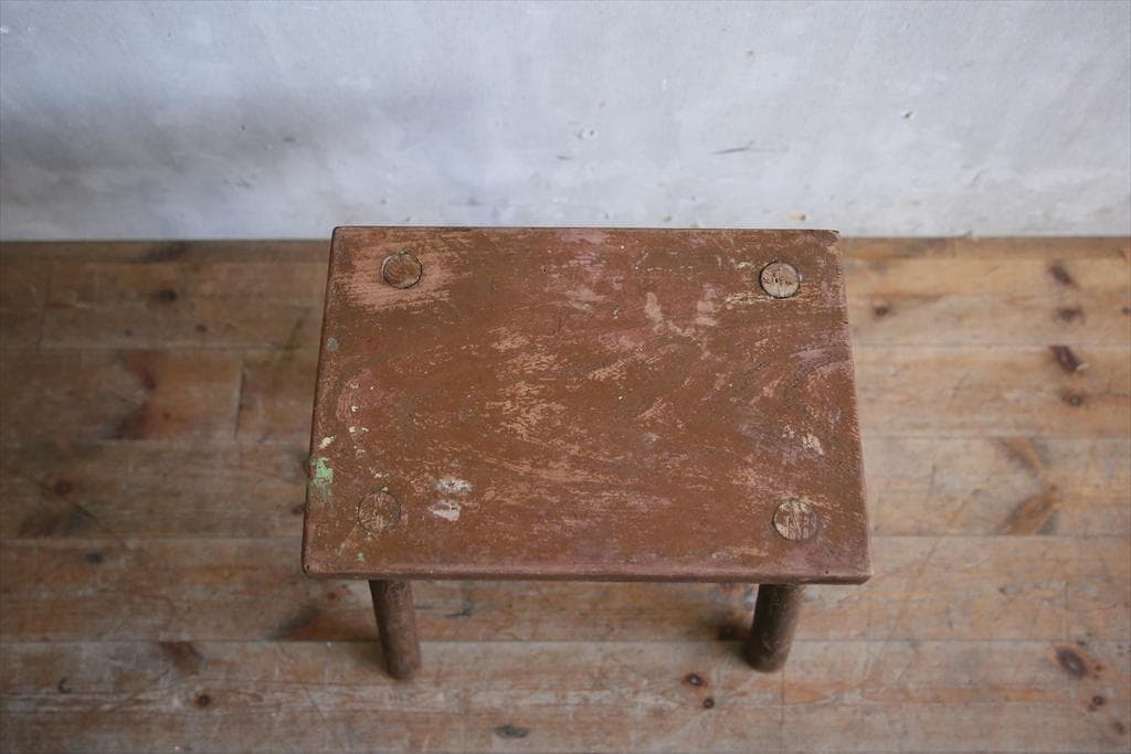 英国アンティーク木製スツール/椅子イス/チェア/花台/飾り棚(79-294)