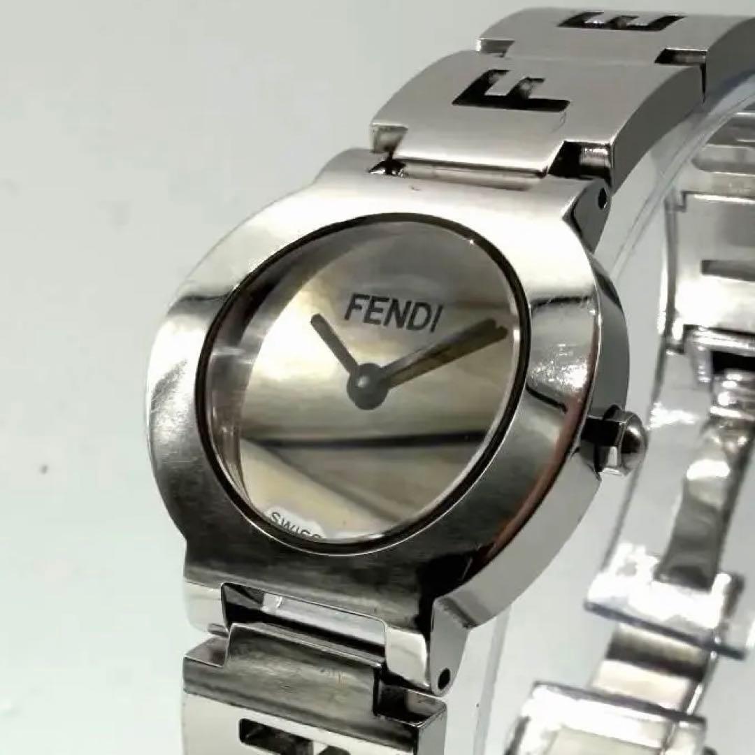 稼働/純正ベルト✨フェンディ 腕時計 3050L ミラー文字盤 QZ レディース