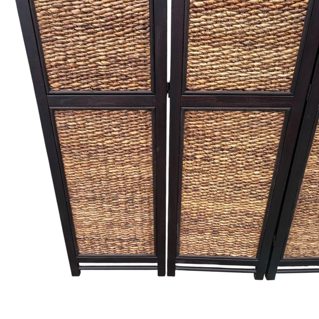 スクリーン 4連 パーテーション 衝立 バナナリーフ アジアンリゾート 完成品