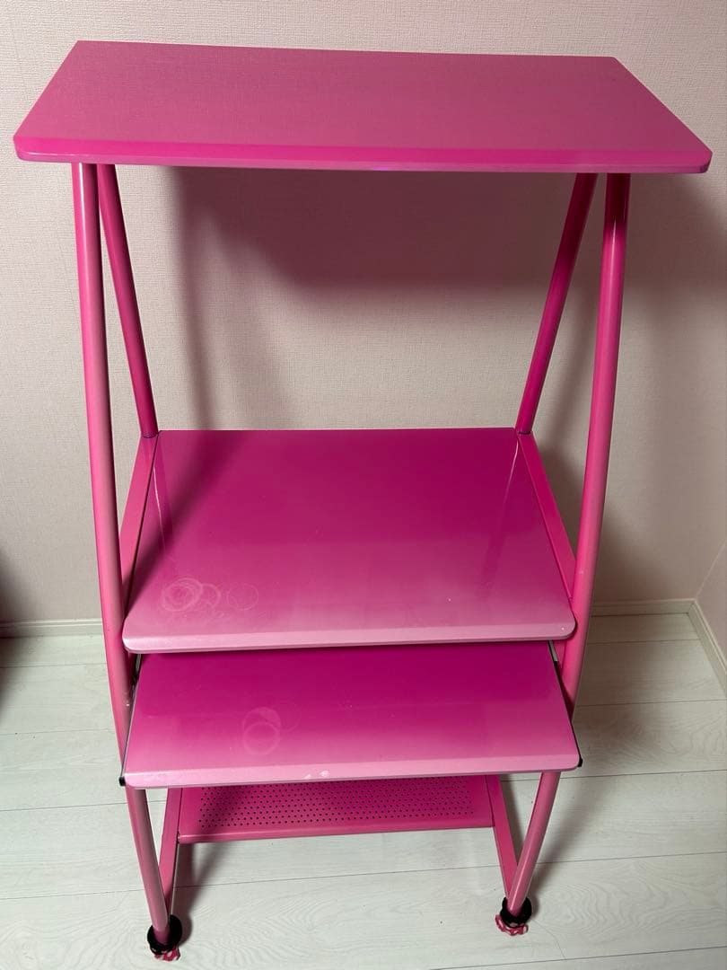 ゲーミングテーブル ピンク