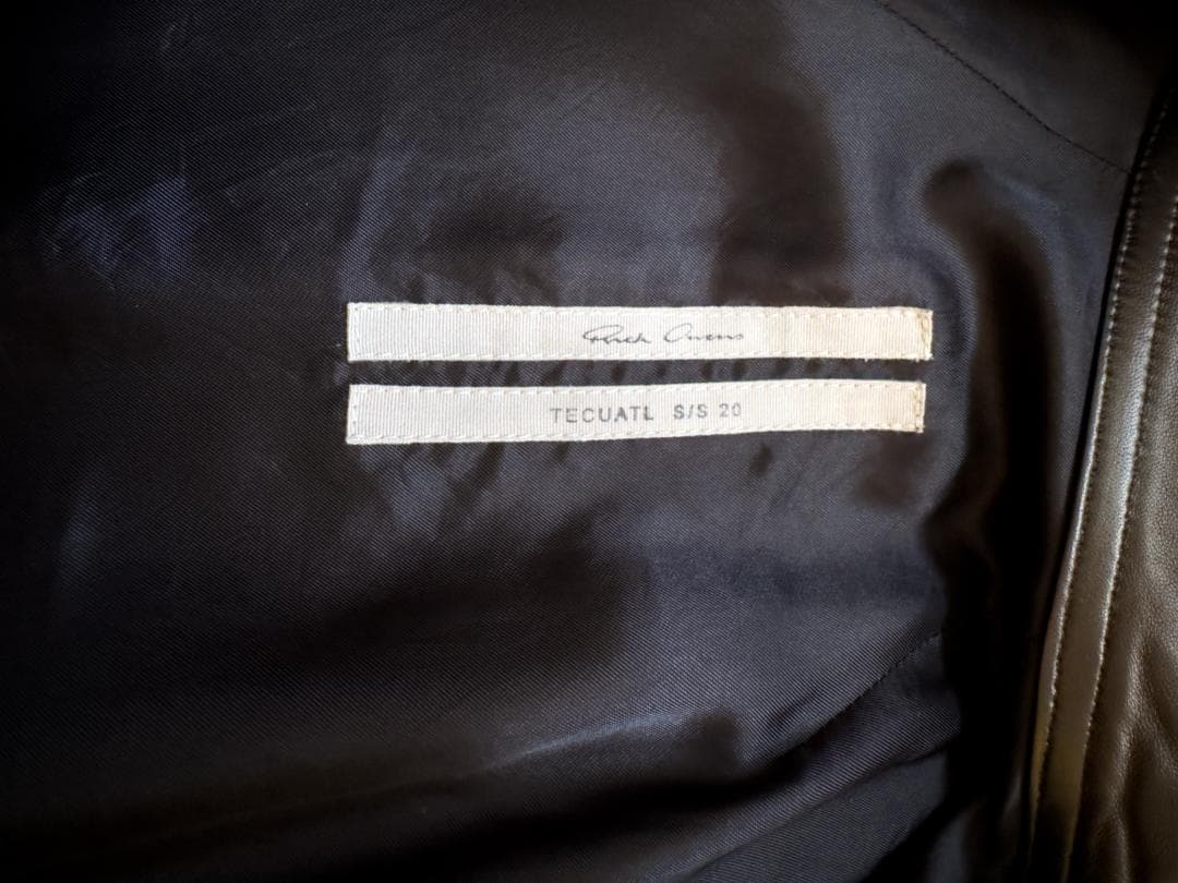 Rick Owens レザージャケット サイズ42 蛇革切替 TECUATL