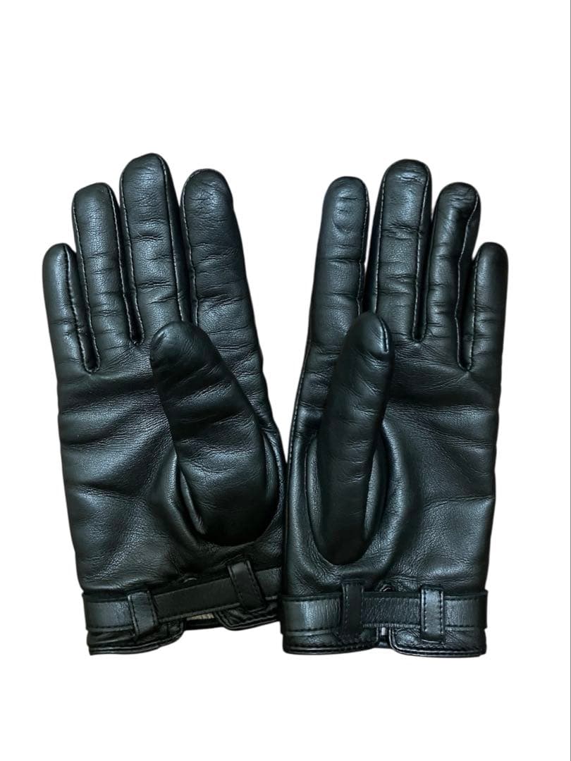 NEU_IN ブラック レザー手袋　ours 深水光太　モード　プリーツ