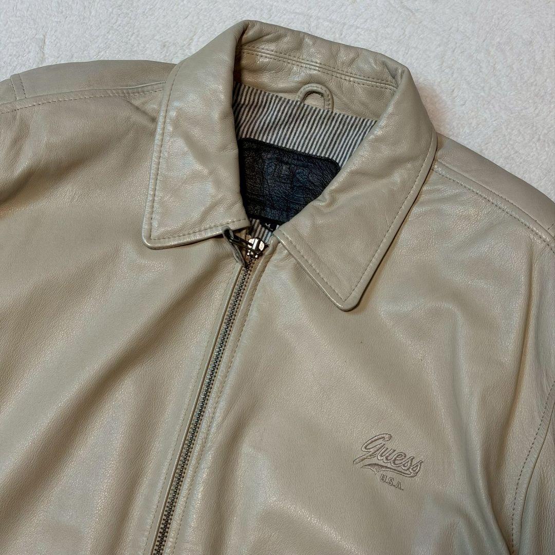 ゲス USA リアルレザー本革トラッカージャケットライダース　M〜L