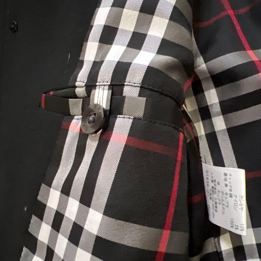 BURBERRY BLACKLABELシルバーボタンのチェスターコートL