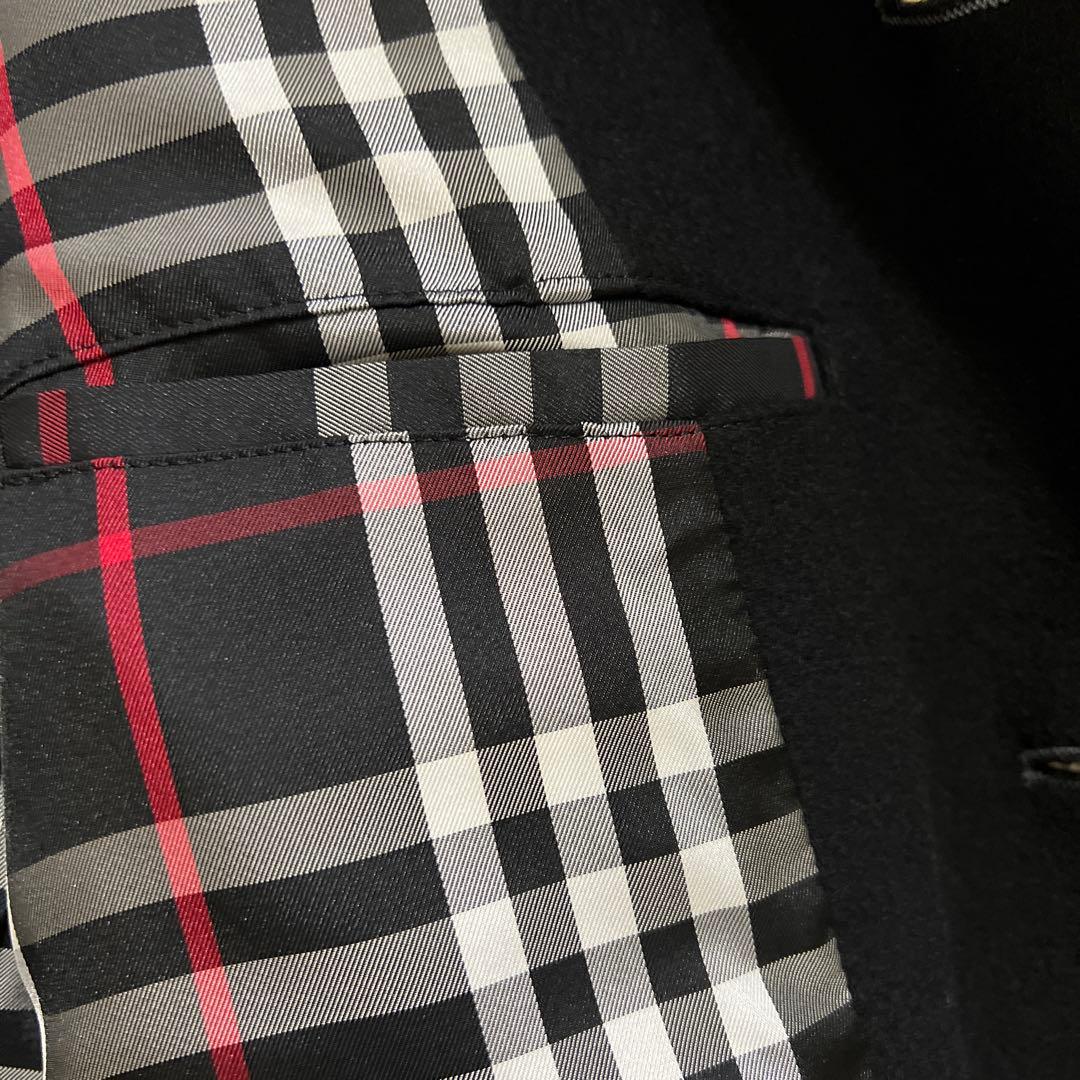 BURBERRY BLACKLABELシルバーボタンのチェスターコートL