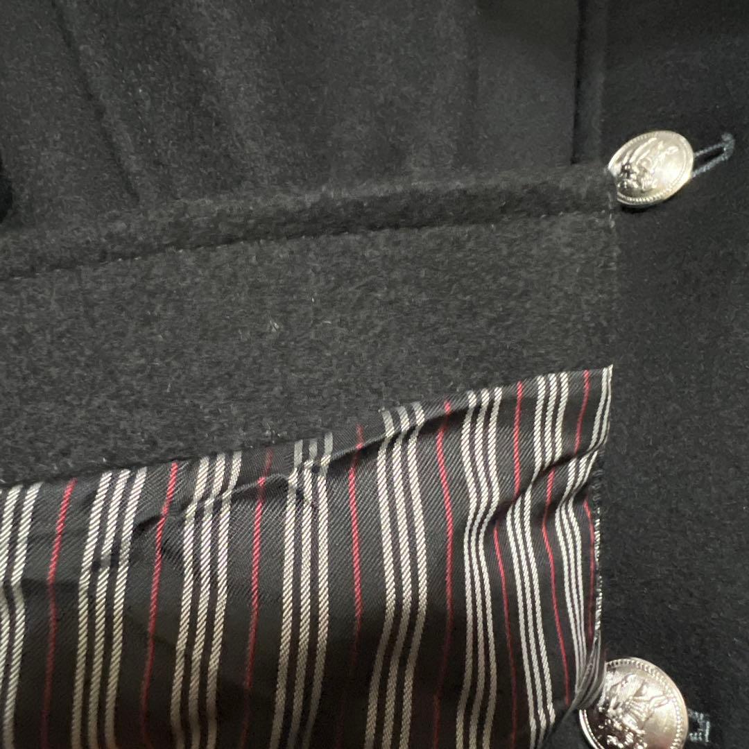 BURBERRY BLACKLABELシルバーボタンのチェスターコートL