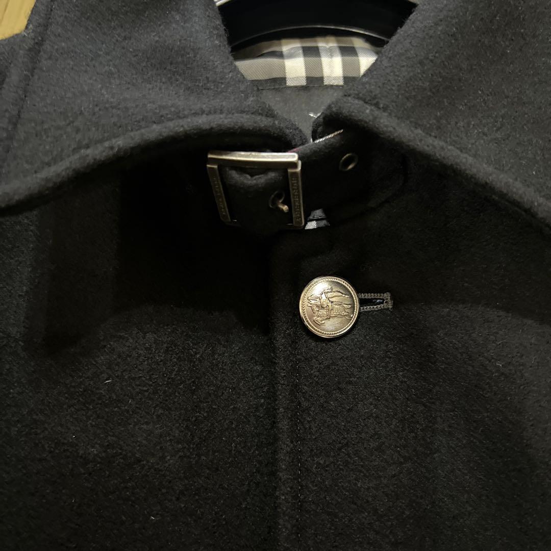 BURBERRY BLACKLABELシルバーボタンのチェスターコートL
