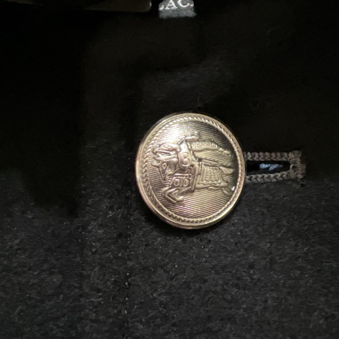 BURBERRY BLACKLABELシルバーボタンのチェスターコートL