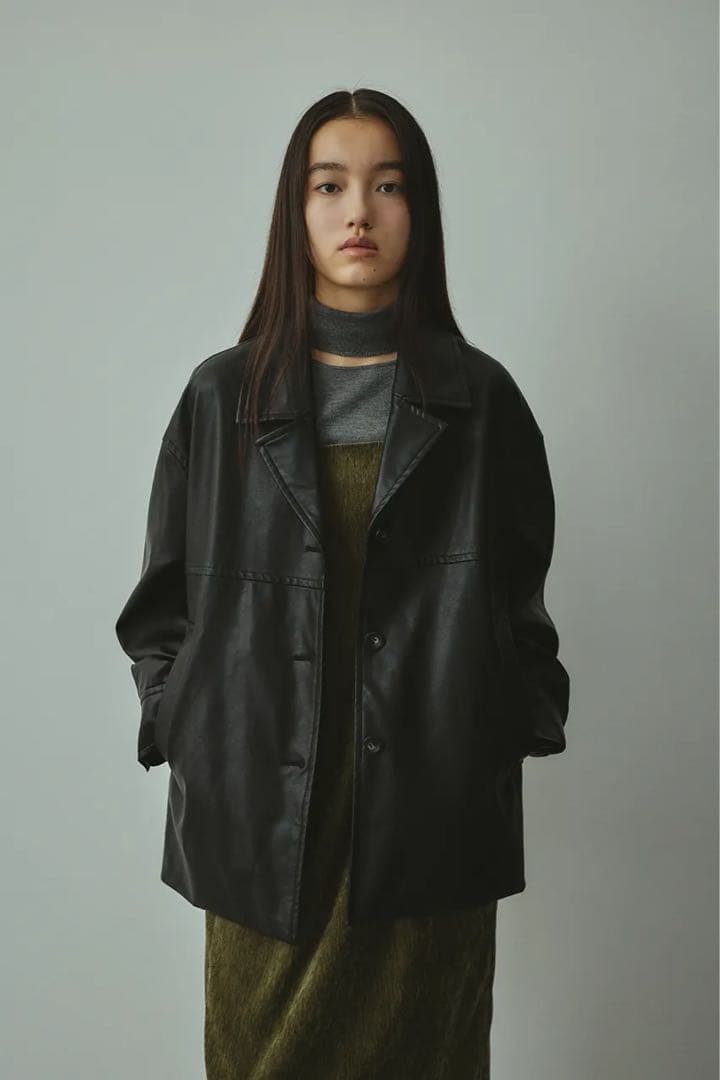 STYLE MIXER フェイクレザージャケット