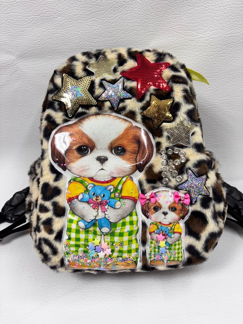 ハンドメイド　ファーショルダー紐　ファーリュック