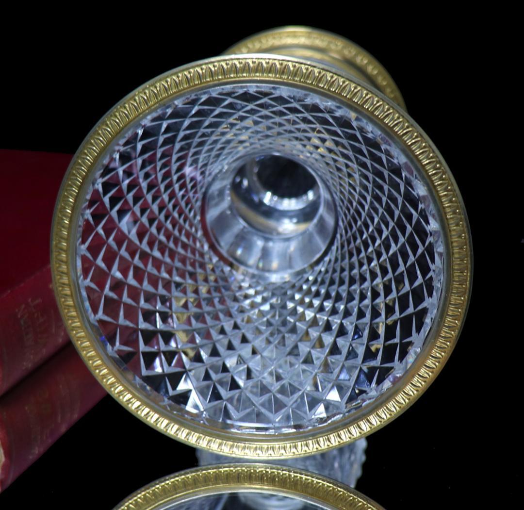 オールド・バカラ 1890年頃 メディシス型 大型金装飾花瓶 ダイヤモンドカット