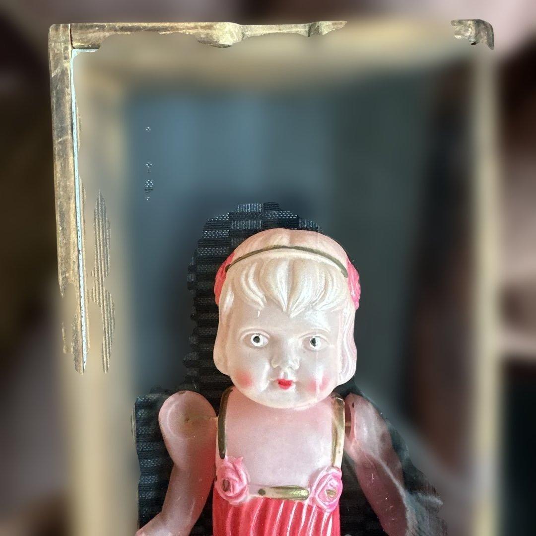 お値下げ❣️木箱入りヴィンテージ ピンク 赤ちゃん人形セルロイド