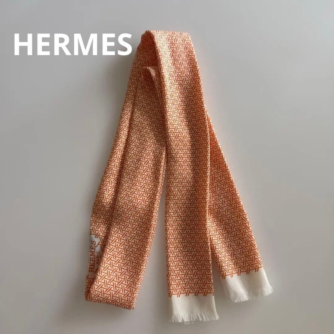 お値下げ❗️HERMES scarf tie スカーフ タイ ネクタイ 美品
