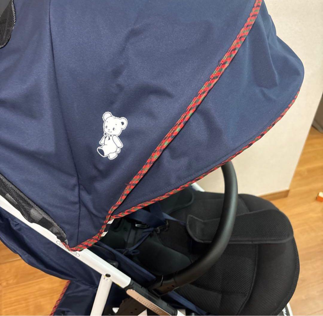 美品　おまけ付　familiar アップリカ　ネイビー ベビーカー　Aprica