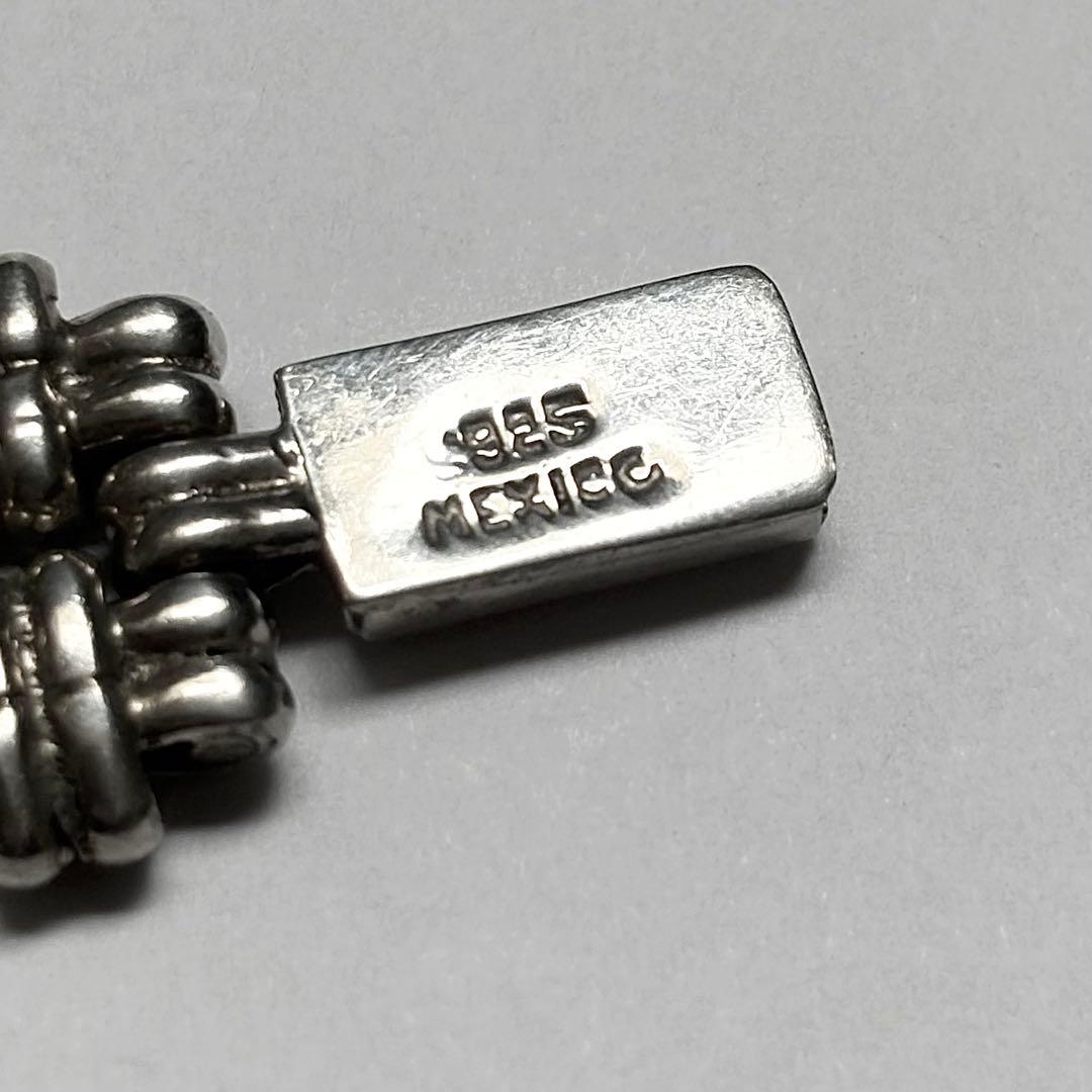 【2/1までSALE❗️】メキシコ製 925 ヘビーノットリンクブレス 72g