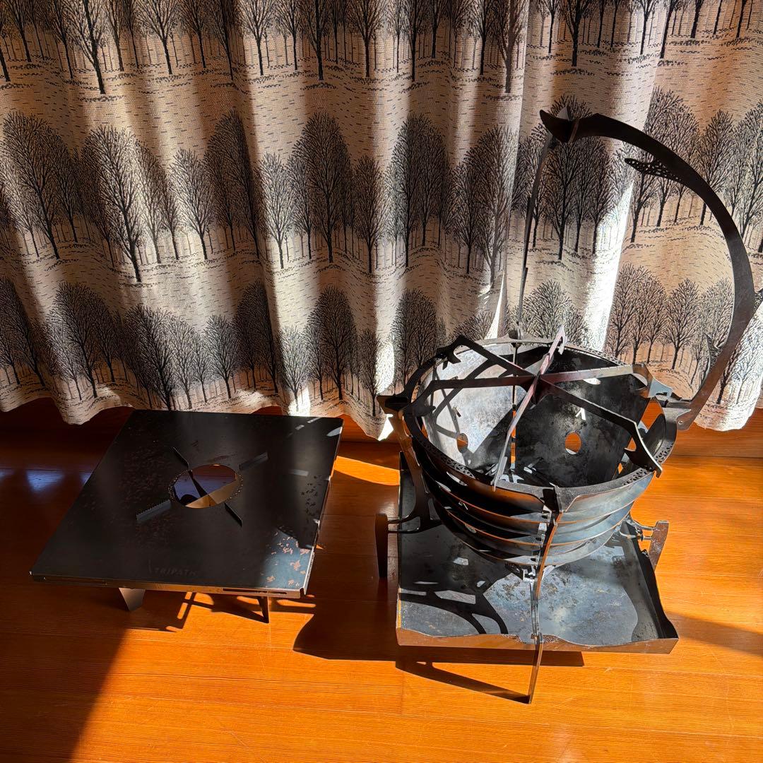 トリパスプロダクツ グルグルファイアL焚き火台 オプション、収納バッグ付き