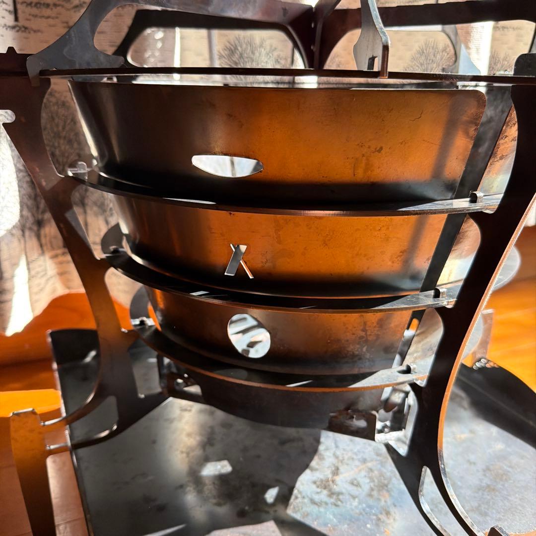 トリパスプロダクツ グルグルファイアL焚き火台 オプション、収納バッグ付き