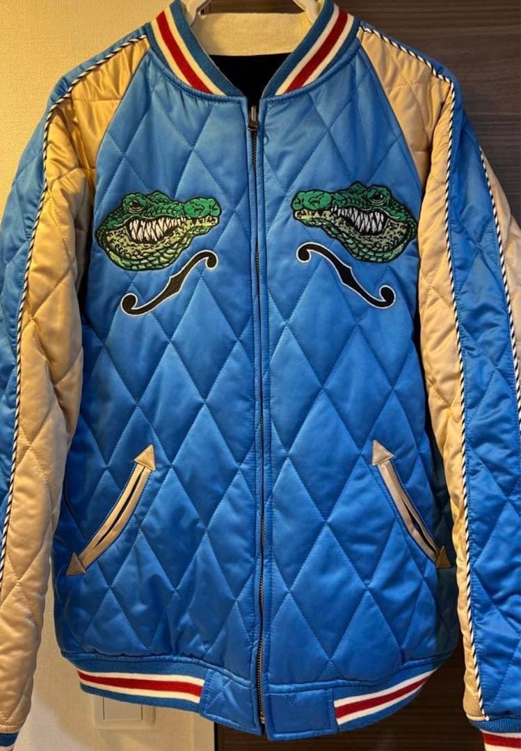 BILLVAN別珍ベロアスカジャンリバーシブル総刺繍（40）サイズL