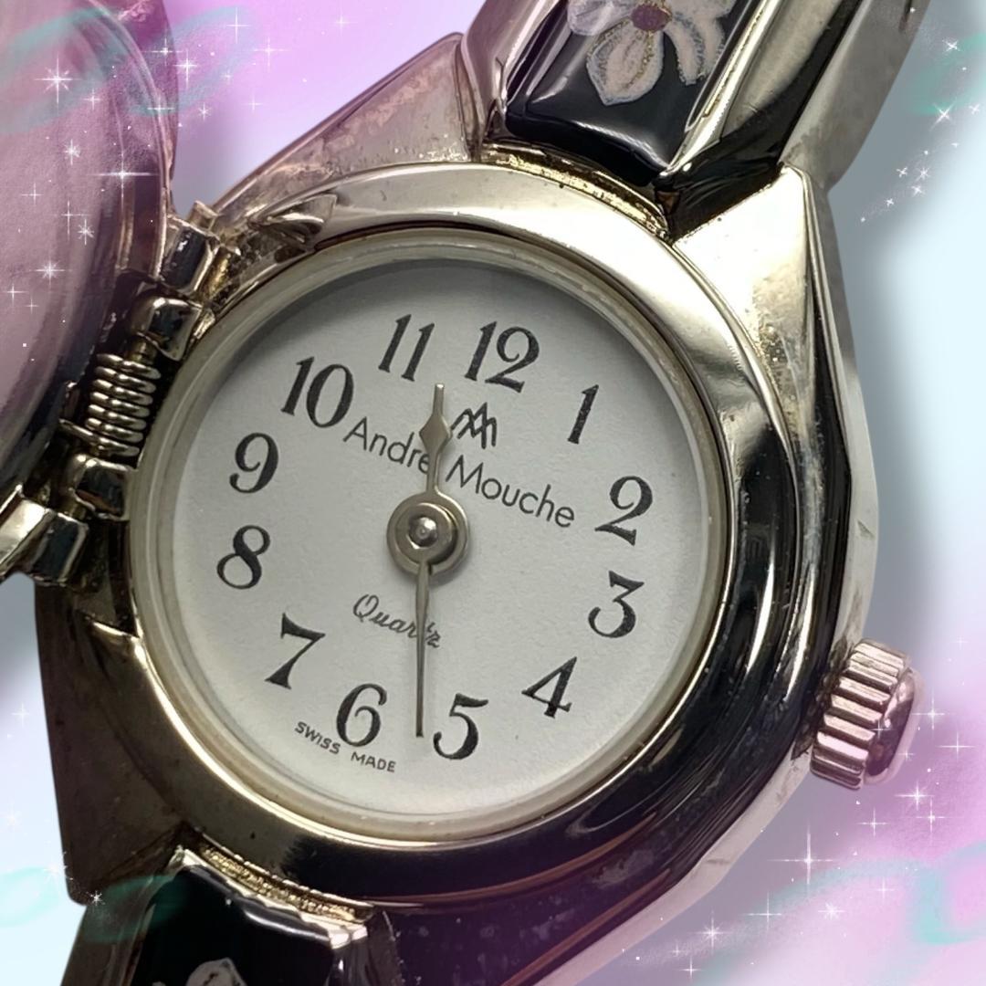 《美品 稼働品》 アンドレムッシュ レディース腕時計 バングルウォッチ クオーツ