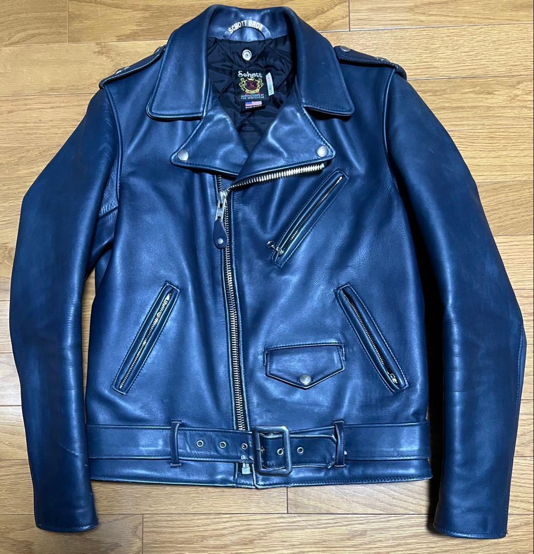 希少ネイビー Schott 613UST ワンスター 38 LONG TALL