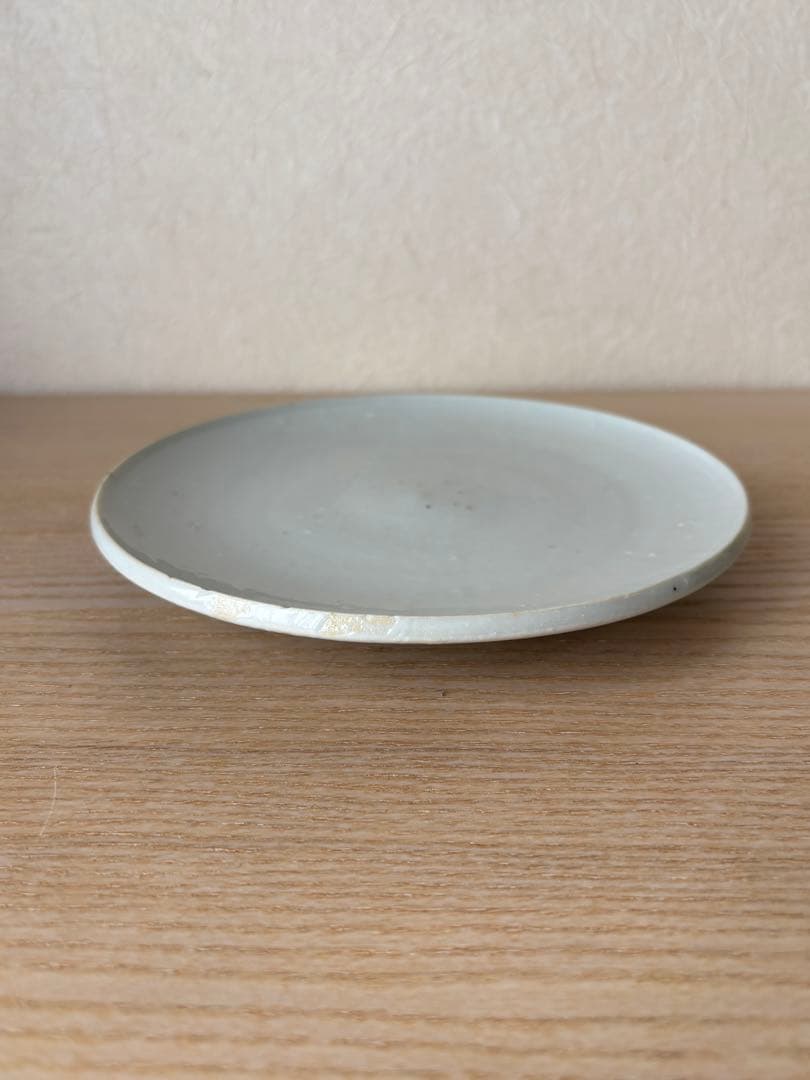 金沢の陶芸家、北野敏一さんの白磁六寸皿 2客セット