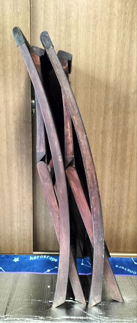 木製折りたたみ椅子 　ガーデンチェア 2脚セット　おまけ付き