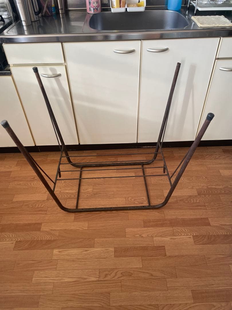 鉄脚 アイアン フレーム 台形型 TV台 テーブル 作業台 店舗什器 台座のみ