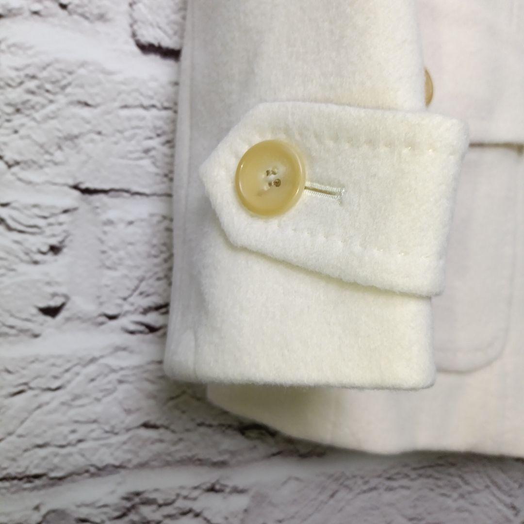 美品■BURBERRY LONDON アンゴラ混 ウールコート ホワイト