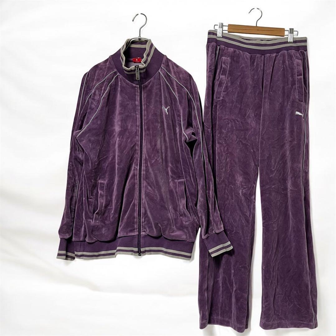 PUMA プーマ ベロア ジャージ Ｌ セットアップ　y2k