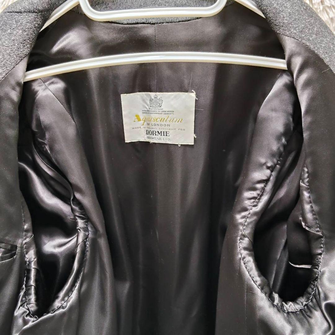 アクアスキュータム チェスターコート ピュアラムウール 英国製 グレー 極美品