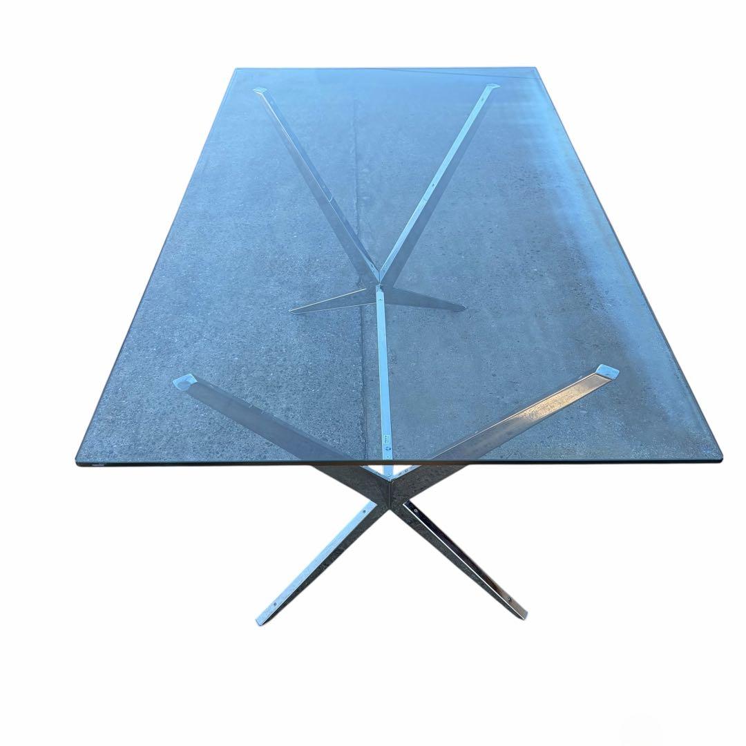 【美品】カリガリス ガラス天板ダイニングテーブル