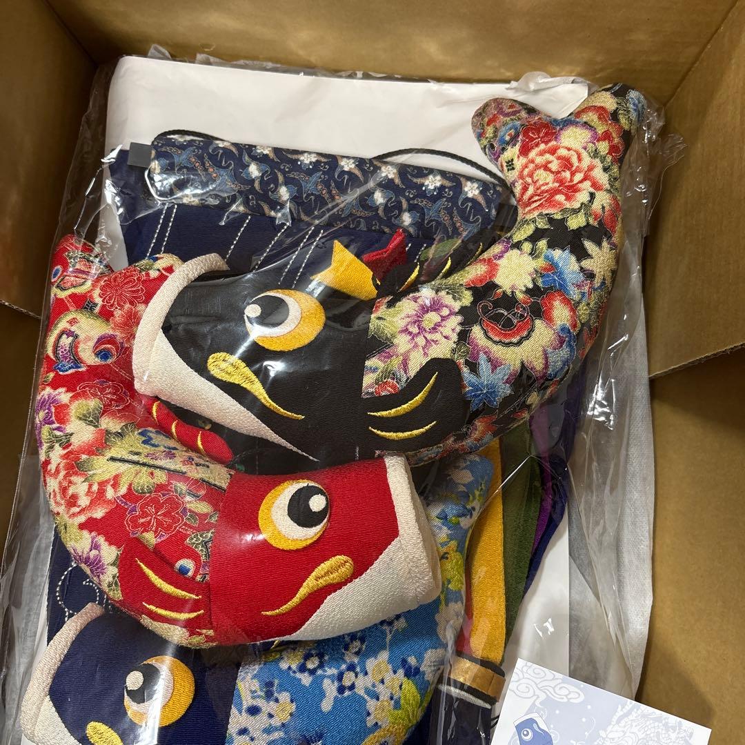 室内鯉のぼり　登竜門伝説　中　人形の伏見屋　鯉のぼり　つるし飾り　ちりめん　高級