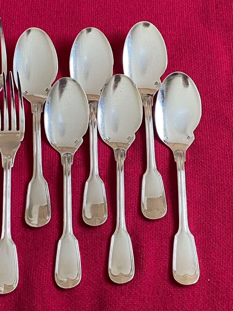 【希少レア】クリストフル シノン（フィレ） ソーススプーン＆フォーク 6セット