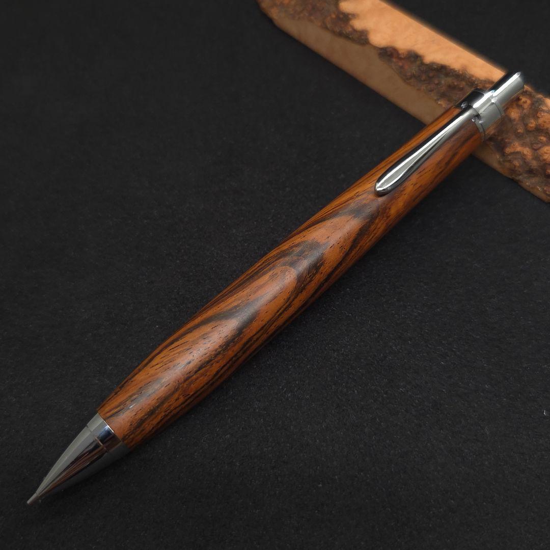 No.38ハンドメイド木軸シャーペンブラジリアンローズウッド(ハカランダ)