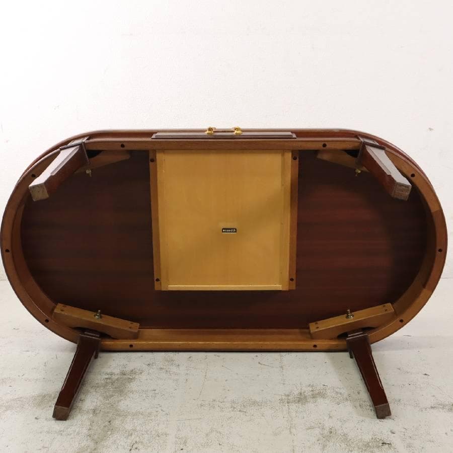 マルニ木工 地中海 センターテーブル112 楕円形 引き出し付き クラシカル