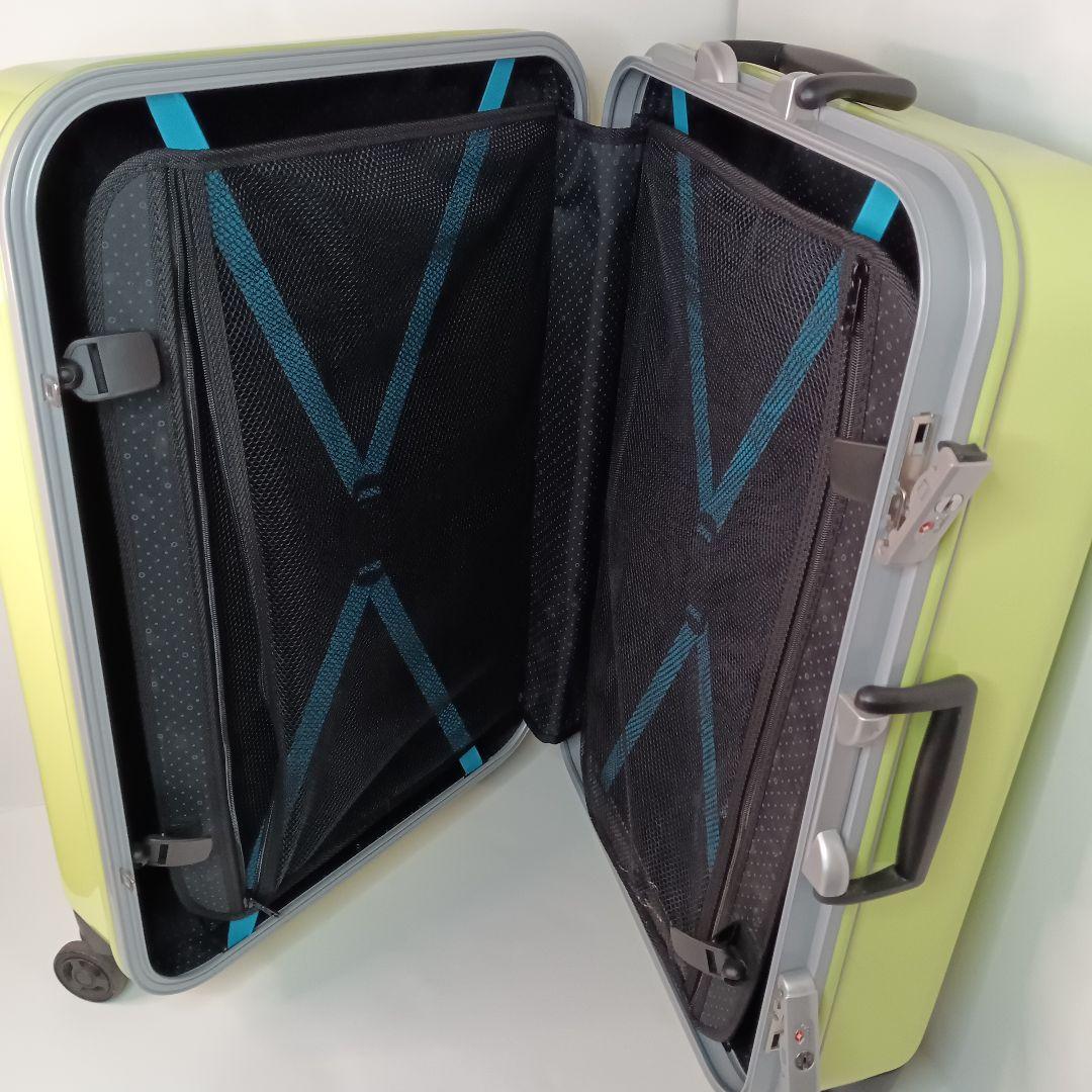 大型キャリーケース TSAロック付き　ライムイエロー