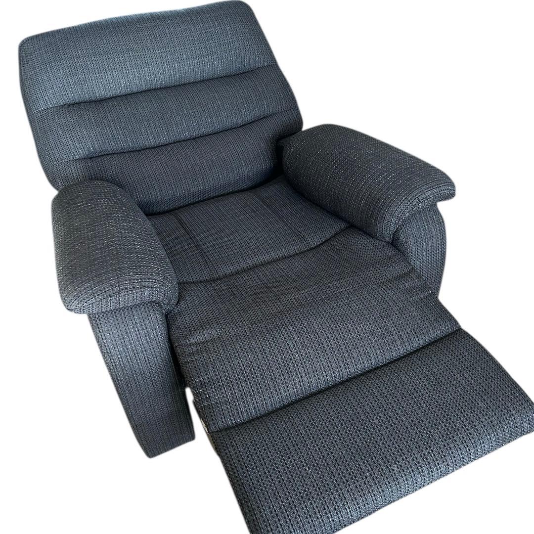 美品　ニトリ　電動リクライニング　ソファ　nビリーバ　布　ブラックBK 1人掛け