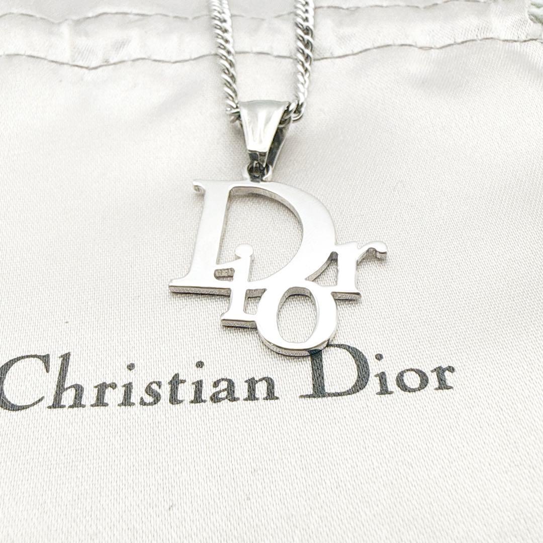 2995-1 極美品✨　Dior　ネックレス　CD ロゴ　希少　シルバー